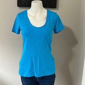 TOMMY BAHAMA Ashby Isles U Neck T Shirt Blue Womens Sz S